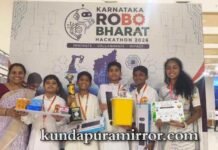 ಕೋಟೇಶ್ವರ :ಗುರುಕುಲ ಪಬ್ಲಿಕ್ ಸ್ಕೂಲ್ಗೆ ರಾಜ್ಯಮಟ್ಟದ ಗರಿ: ರೋಬೋ ಭಾರತ್ ಹ್ಯಾಕಥಾನ್ನಲ್ಲಿ ದ್ವಿತೀಯ ಸ್ಥಾನ