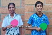 ಟೇಬಲ್ ಟೆನ್ನಿಸ್ :ಶ್ರೀ ವೆಂಕಟರಮಣ ಪದವಿ ಪೂರ್ವ ಕಾಲೇಜಿನ ಇಬ್ಬರು ವಿದ್ಯಾರ್ಥಿಗಳು ರಾಜ್ಯ ಮಟ್ಟಕ್ಕೆ ಆಯ್ಕೆ.