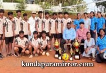 ಕುಂದಾಪುರ ತಾಲೂಕು ಮಟ್ಟದ ಥ್ರೋಬಾಲ್ ಪಂದ್ಯಾಟದಲ್ಲಿ ಶ್ರೀ ವೆಂಕಟರಮಣ ಪದವಿ ಪೂರ್ವ ಕಾಲೇಜಿನ ಬಾಲಕ-ಬಾಲಕಿಯರ ತಂಡ ಭರ್ಜರಿ ಜಯಭೇರಿಯೊಂದಿಗೆ ಜಿಲ್ಲಾ ಮಟ್ಟಕ್ಕೆ ಆಯ್ಕೆ