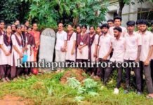 ಕೋಟೇಶ್ವರ :ಶಿಲಾಶಾಸನಗಳ ಸ್ವಚ್ಛತೆ ಹಾಗೂ ಪ್ರಾತ್ಯಕ್ಷಿಕೆ ಕಾರ್ಯಕ್ರಮ