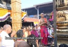 ಕೊಲ್ಲೂರು ಶ್ರೀಮೂಕಾಂಬಿಕಾ ದೇವಸ್ಥಾನದಲ್ಲಿ ಮಹಾನವರಾತ್ರಿ ಮಹೋತ್ಸವಕ್ಕೆ ಚಾಲನೆ