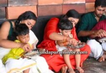 ಕೊಲ್ಲೂರು ಮೂಕಾಂಬಿಕಾ ದೇವಿಯ ಸನ್ನಿಧಿಯಲ್ಲಿ ದಶಮಿಯಂದು ಮಕ್ಕಳಿಗೆ ಅಕ್ಷರಾಭ್ಯಾಸ, ನವಾನ್ನಪ್ರಾಶನ